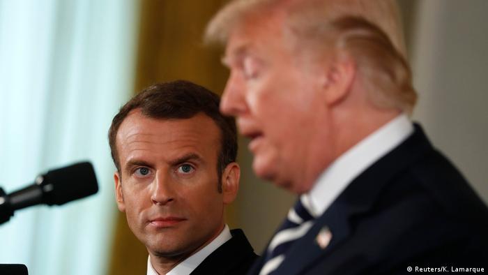 USA PK US-Präsident Trump und französicher Präsident Macron in Washington (Reuters/K. Lamarque)