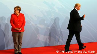 Bundeskanzlerin Merkel mit US-Präsident Trump (AFP/Getty Images/L. Marin)