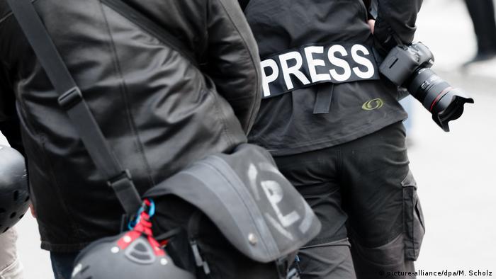 Demonstration Journalisten Presse (picture-alliance/dpa/M. Scholz)