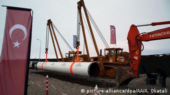 Φωτογραφία από την κατασκεύη του αγωγού φυσικού αερίου από το Μπακού στο τουρκικό λιμάνι Τσεϊχάν 