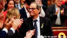 Spanien, Barcelona: Quim Torra bei einer Sitzung des katalanischen Parlaments