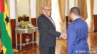 São Tomé und Príncipe Evaristo Carvalho und Patrice Trovoada (DW/R. Graca)