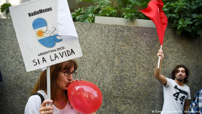 ManifestaciÃ³n antiabortista en Buenos Aires.