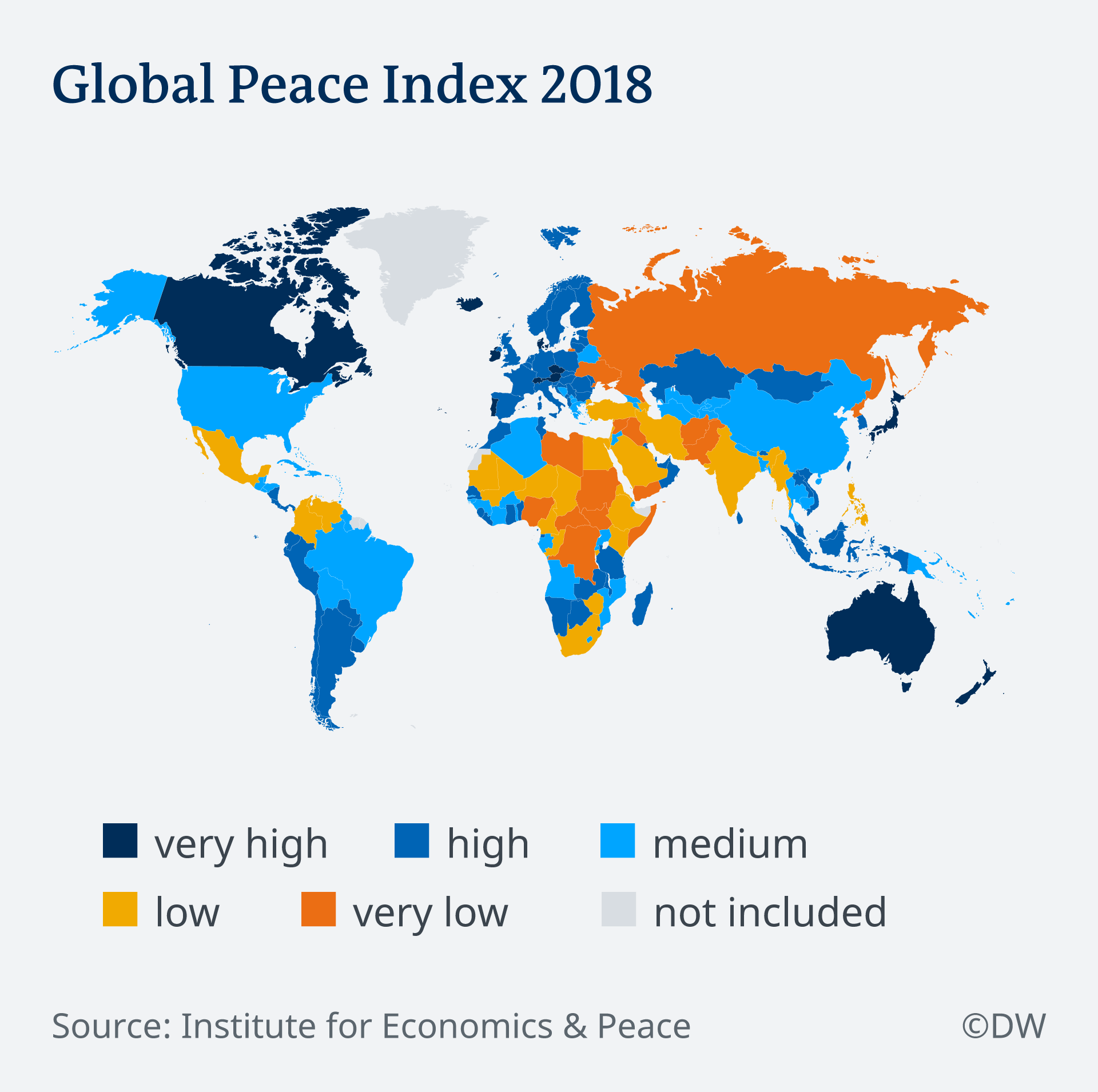 Global conflict continues to rise, index shows News DW 06.06.2018
