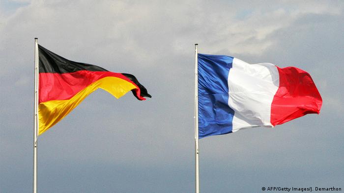 Флаги ФРГ и Франции