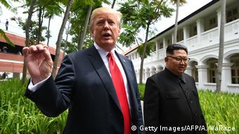 Singapur USA Nordkorea Gipfel Donald Trump, Kim Jong Un (Getty Images/AFP/A. Wallace)