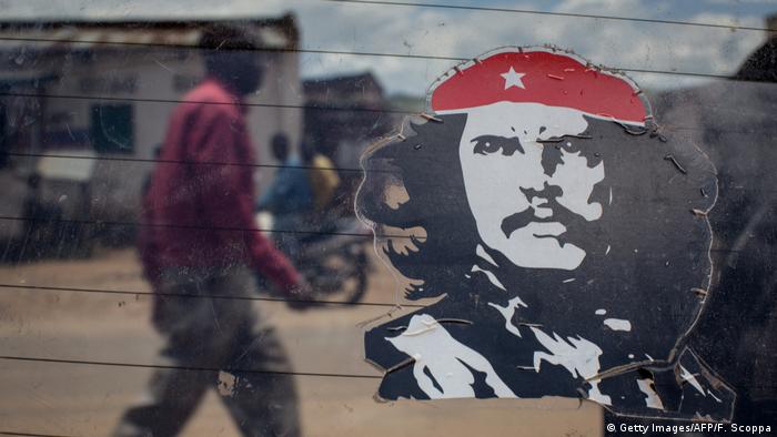 Demokratische Republik Kongo Che Guevara Aufkleber (Getty Images/AFP/F. Scoppa)