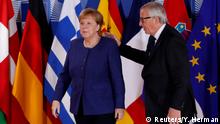 Belgien Brüssel - Angela Merkel und Jean-Claude Juncker