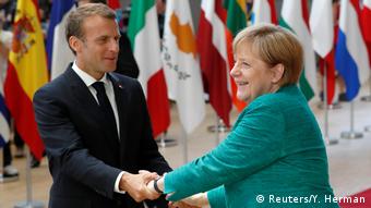 Belgien - EU-Gipfel in Brüssel - Macron und Merkel (Reuters/Y. Herman)