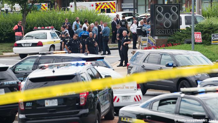 USA Maryland - Schießerei in einer Zeitungsredaktion in Annapolis - Mehrere Tote (Getty Images/AFP/S. Loeb)