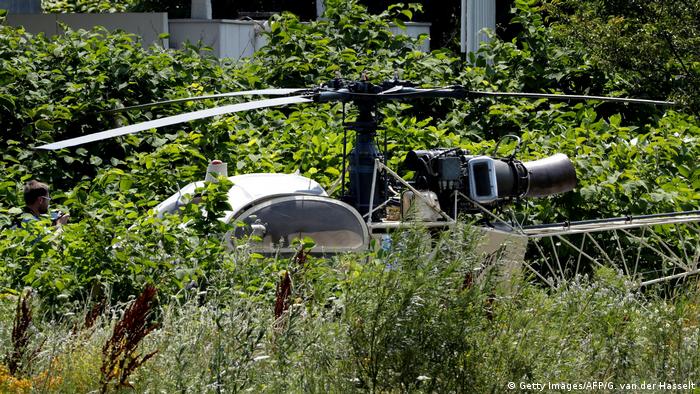 Helicóptero usado na fuga foi posteriormente abandonado pelos fugitivos