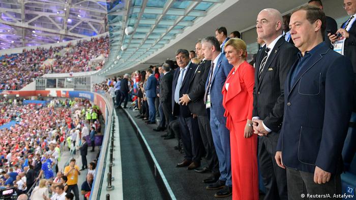 Preşedinta Kolinda Grabar-Kitarovic, a asistat la meciul naţionalei croate cu Rusia