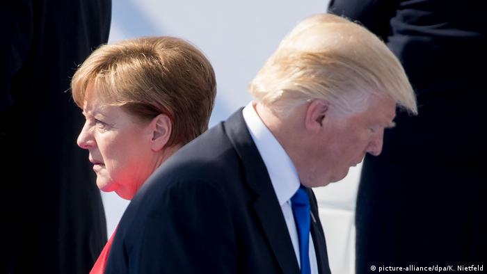 US-Präsident Donald Trump und Kanzlerin Merkel (picture-alliance/dpa/K. Nietfeld)