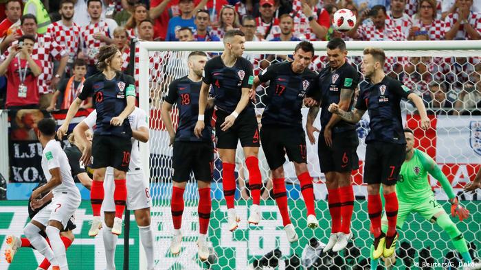 Fußball WM 2018 Kroatien vs England Tor, torjubel (Reuters/G. Dukor)