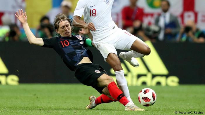 Captain Luka Modric playing in the World Cup (Reuters/C. Recine)