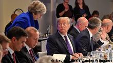 Brüssel NATO-Treffen Theresa May & Donald Trump