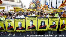 Barcelona Demonstration Politische Gefangene Katalonien