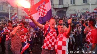 FIFA Fußball-WM 2018 | Kroatien Vize-Weltmeister | Fans in Zagreb (Reuters/M. Djurica)