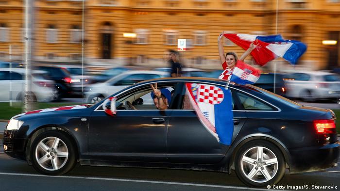 FIFA Fußball-WM 2018 | Kroatien Vize-Weltmeister | Fans in Zagreb (Getty Images/S. Stevanovic)