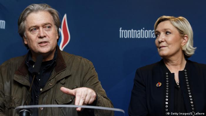 Frankreich Steve Bannon und Marine Le Pen in Lille (Getty Images/S. Lefevre)