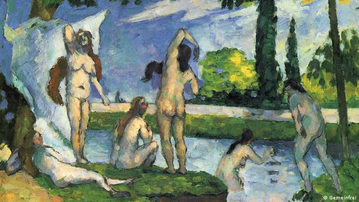 Painting of young naked women by a river (Gemeinfrei, Paul Cézanne)