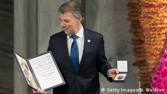 Oslo Juan Manuel Santos Nobelpreis (Getty Images/N. Waldron)