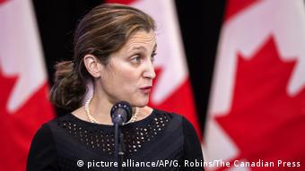 Kanadische Au遝nministerin Chrystia Freeland (picture alliance/AP/G. Robins/The Canadian Press)