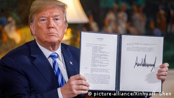 USA Donald Trump zum Atomdeal mit Iran (picture-alliance/Xinhua/T. Shen)