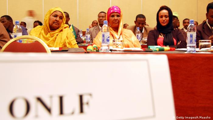 Members of the ONLF attend a ceremony to sign a peace deal in 2010 (Getty Images/A.Maasho )