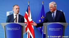Belgien Brüssel - Brexit: Michel Barnier und Dominic Raab 