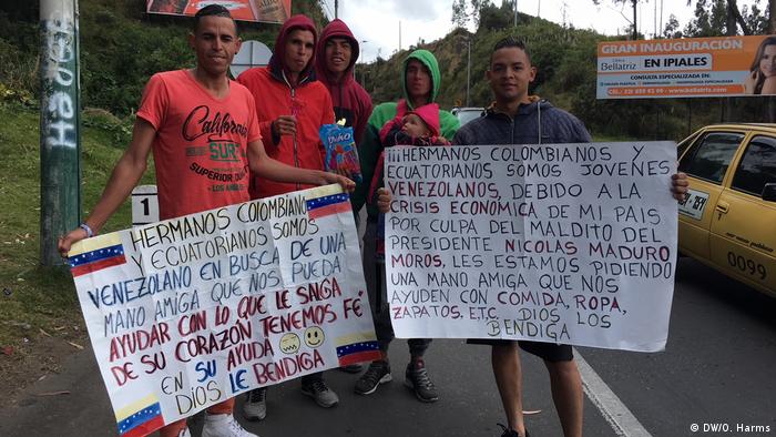 Ex-soldados dependem da solidariedade da população colombiana