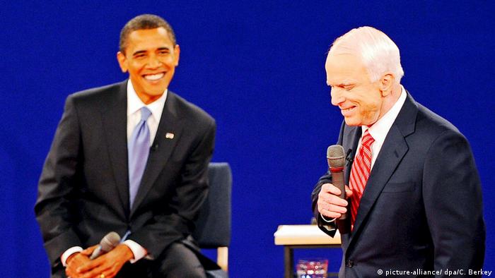USA TV-Duell zwischen Obama und McCain 2008 (picture-alliance/ dpa/C. Berkey)