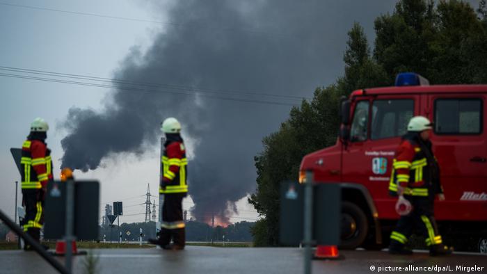 Баварські пожежники неподалік від місця події