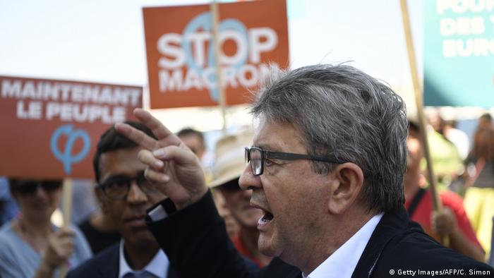 El izquierdista Jean-Luc Mélenchon se niega a cooperar con el Gobierno. (Getty Images/AFP/C. Simon)
