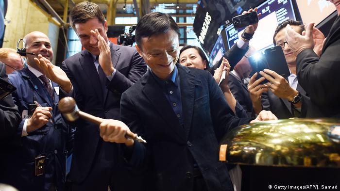 USA Jack Ma an der New Yorker Börse (Getty Images/AFP/J. Samad)