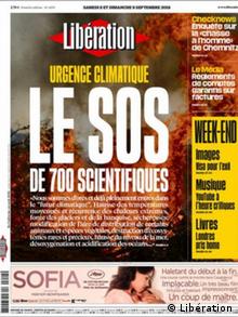 Cover Liberation | Appell zur aktiven Klimpolitik (Libération)
