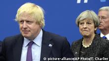 Großbritannien Boris Johnson und Premierministerin Theresa May 