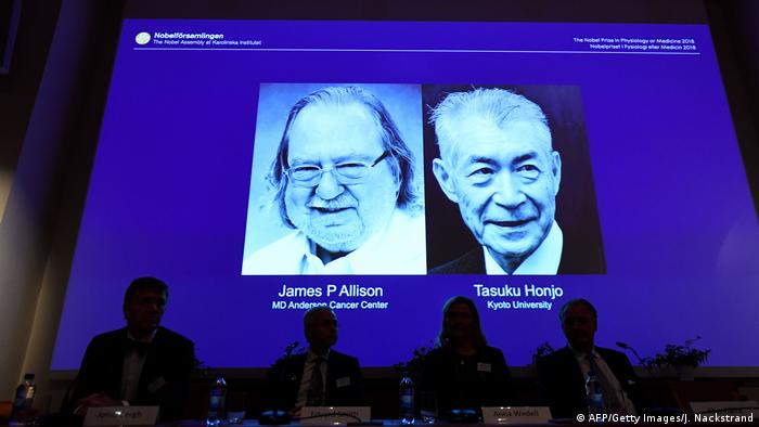 Premio Nobel de Medician 2018 para James Allison y Tasuku Honjo.