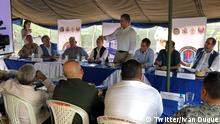 Kolumbien Duque besucht FARC Demobilisierungcamp