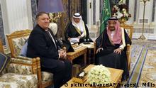 Saudi Arabien Treffen US-Aussenminister Pompeo und dem König Salman
