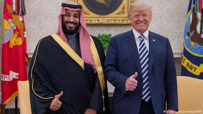 USA Washington Saudischer Kronprinz Mohammed bin Salman bei Donald Trump (picture-alliance/dpa/SPA)