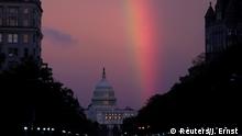USA Regenbogen über dem Kapitol in Washington