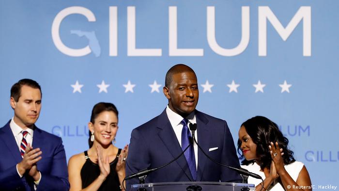 Tampoco el demócrata Andrew Gillum pudo cumplir el sueño de ser el primer gobernador afroamericano de Florida. 