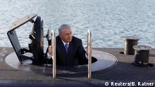 Israel: Haifa: Benjamin Netanyahu steigt aus einem U-Boot