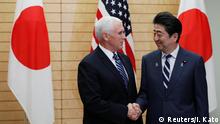 Japan Besuch Mike Pence, US-Vizepräsident | mit Shinzo Abe, Premierminister