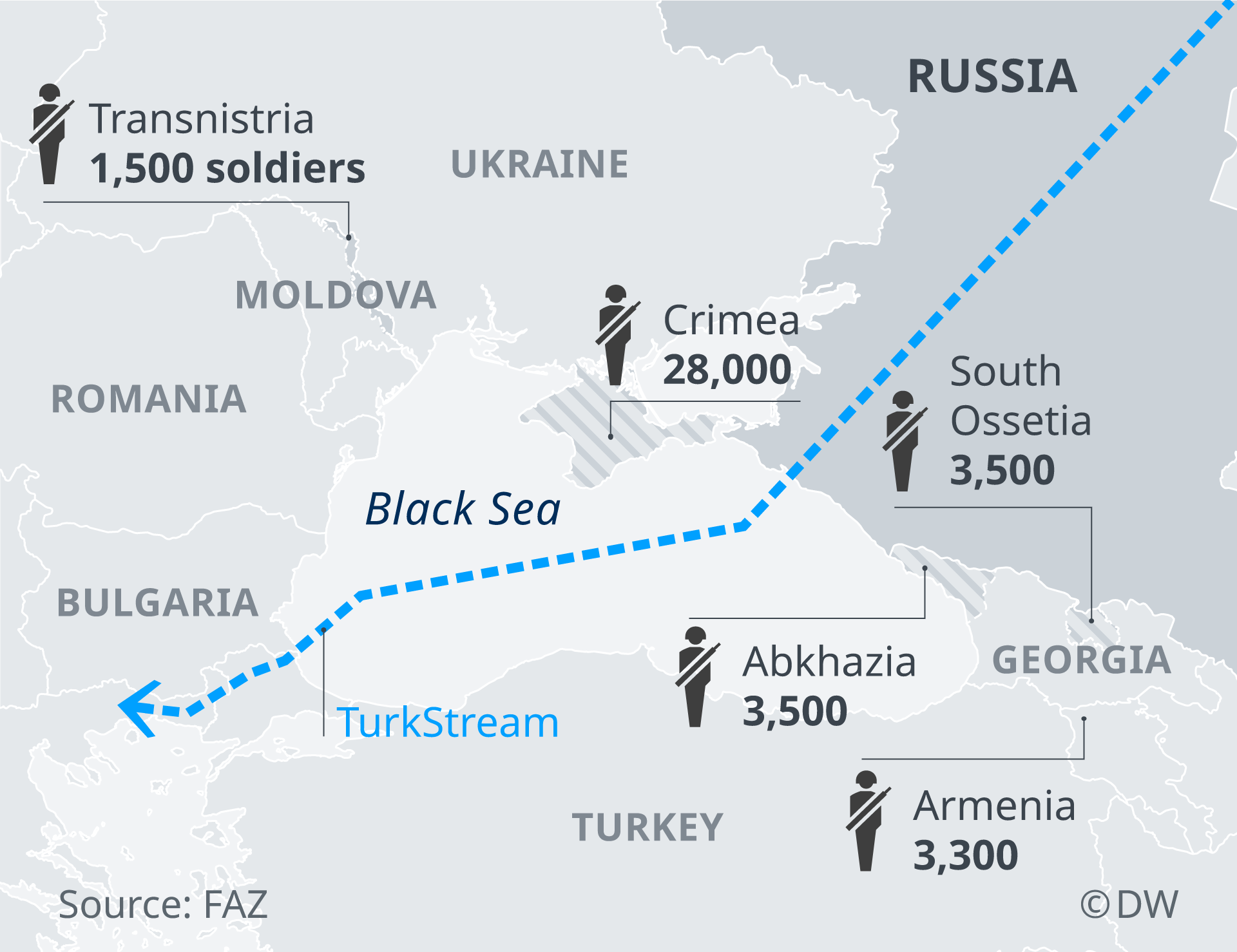 Разположените в района на Черно море руски военни части