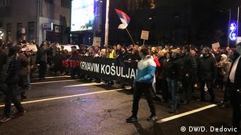 Serbien Proteste in Belgrad (DW/D. Dedovic)
