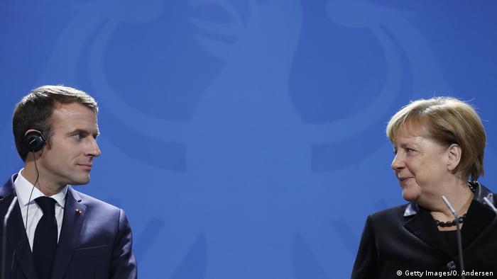 Belgien, EU-Gipfel - Emmanuel Macron, Präsident von Frankreich und Bundeskanzlerin Angela Merkel (Getty Images/O. Andersen)