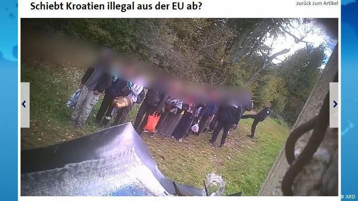 Screenshot tagesschau.de - Kroatien-Bosnien-Migranten (ARD)