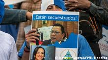 Costa Rica Protest vor der Botschaft Nicaraguas gegen die Inhaftierung der Journalisten Miguel Mora und Lucia Pineda